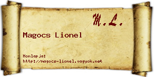 Magocs Lionel névjegykártya